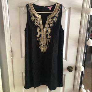 Lilly Pulitzer Black and Gold Dress